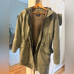 Olive Green Trench Coat Outerwear Jacket